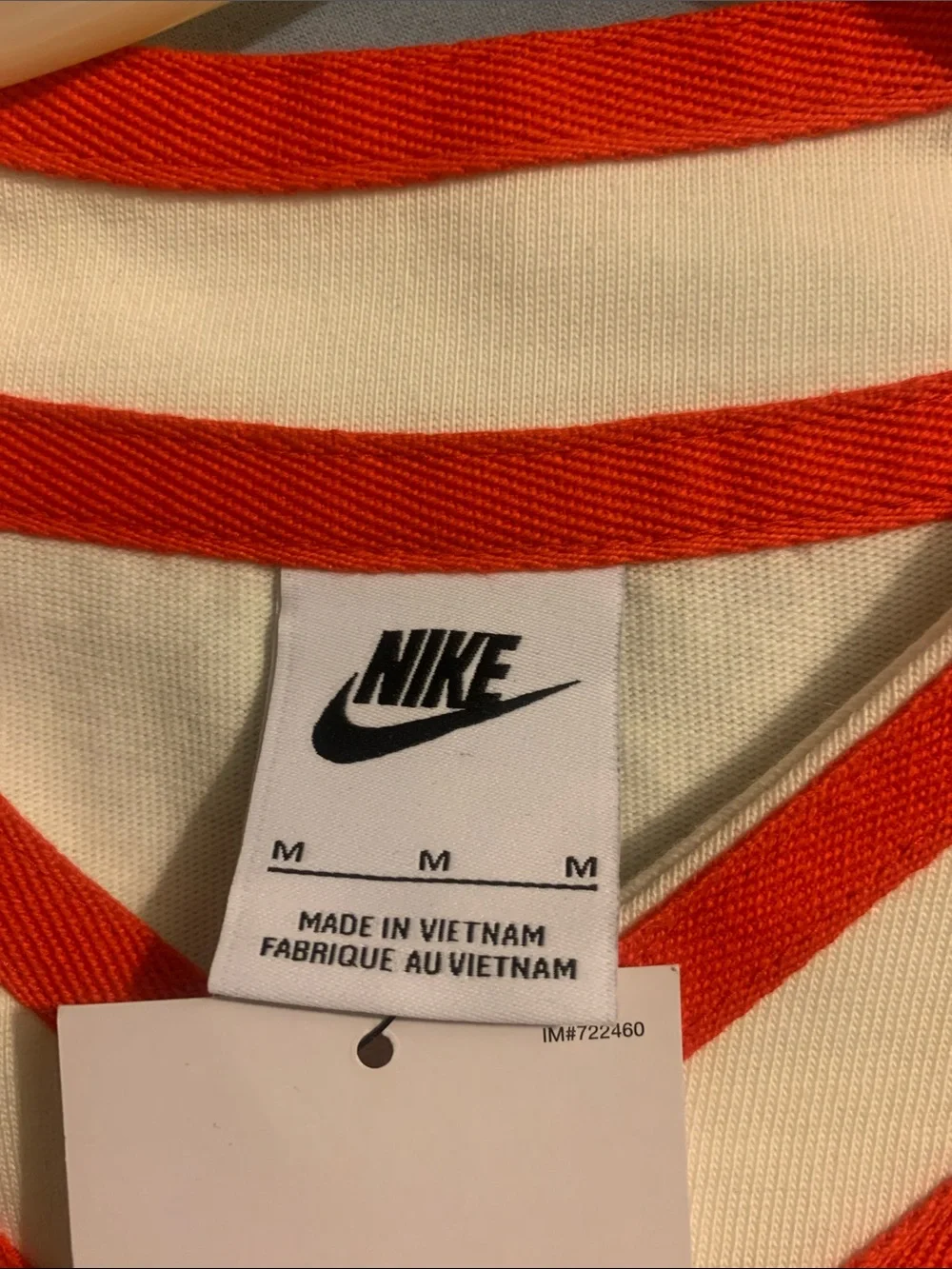 Nike White & Red Championship Flame Baseball Jersey